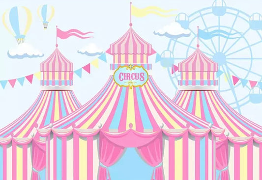 Pastel Circus Backdrop (Material: Vinyl)