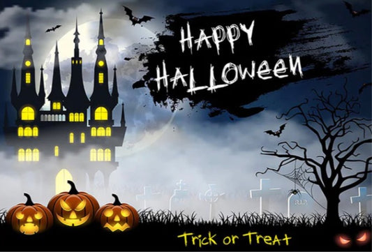 Happy Halloween Backdrop (Material: Vinyl)