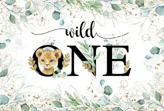 One Wild Lion Backdrop (Material: Vinyl)