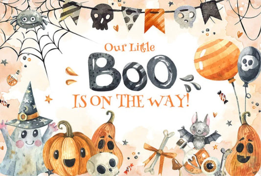Boo is on its way Backdrop (Material: Vinyl)