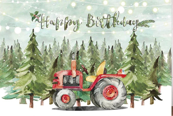 Christmas Truck Backdrop (Material: Vinyl)