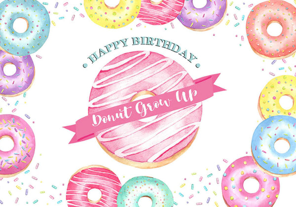 Donut GrowUp Backdrop (Material: Vinyl)