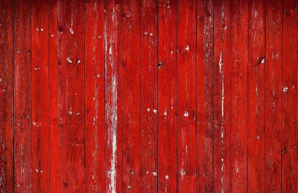Shabby Red Wooden Backdrop
