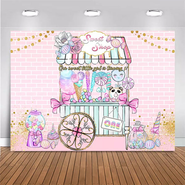 Candy Cart Backdrop (Material: Vinyl)