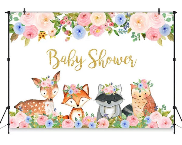 Cute Woodland Backdrop (Material: Vinyl)