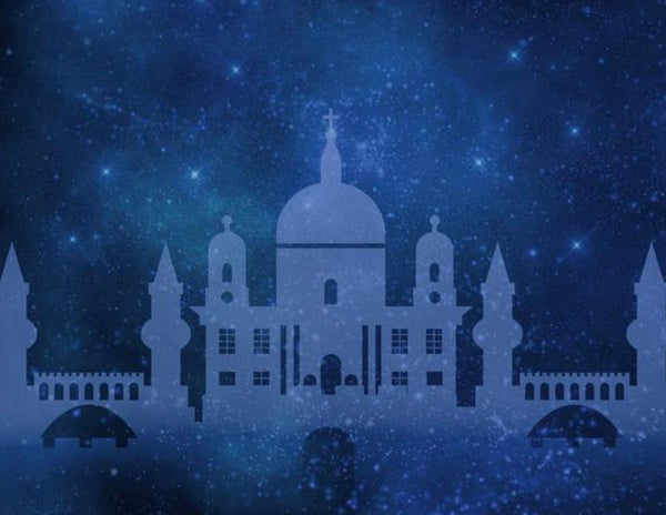 Blue Castle Backdrop (Material: Microfiber)