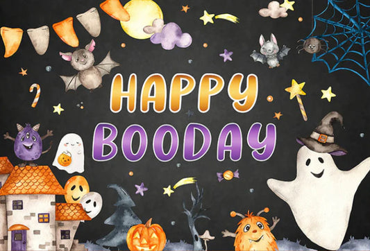 Happy Booday Backdrop (Material: Vinyl)