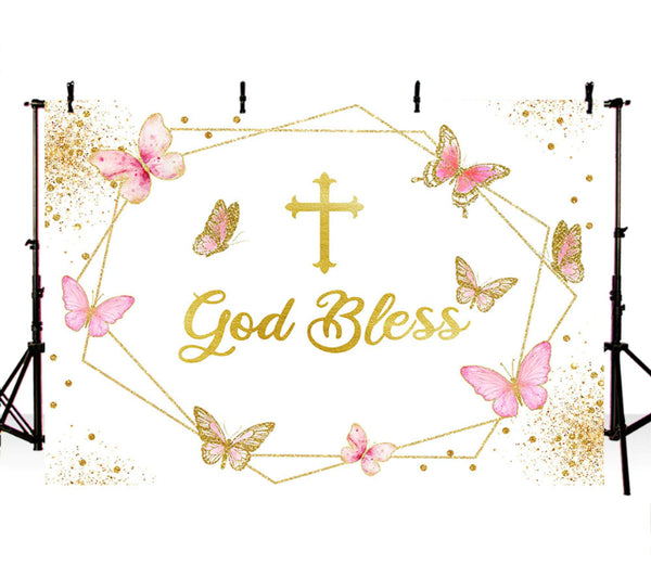 Butterfly Bless Backdrop (Material: Vinyl)
