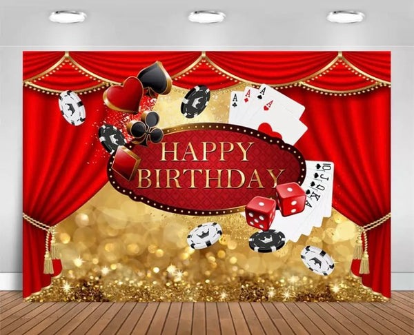 Casino Celebration Backdrop (Material: Vinyl)