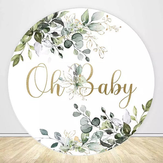 Oh Baby Round Backdrop (Material: Polyester)