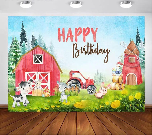Cute Farm Backdrop (Material: Vinyl)