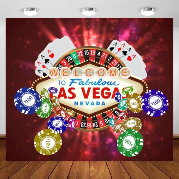 Casino Party Backdrop (Material: Vinyl)