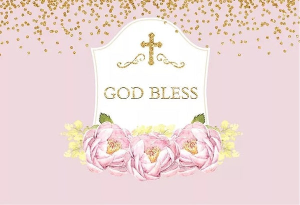 Christianity in Pink Backdrop (Material: Vinyl)