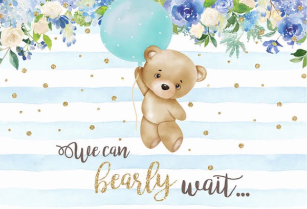 Cute Teddy Backdrop (Material: Vinyl)
