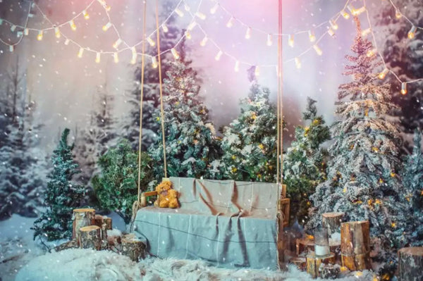 Christmas Time Backdrop (Material: Microfiber)