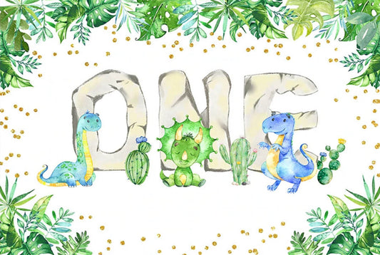 Dinosaurs and Friends Backdrop (Material: Vinyl)