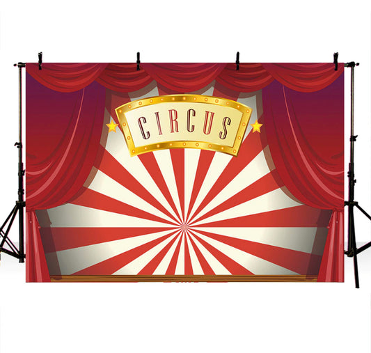 Red Circus Backdrop (Material: Vinyl)