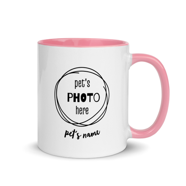 Custom Head Pet on a MUG with Color Inside