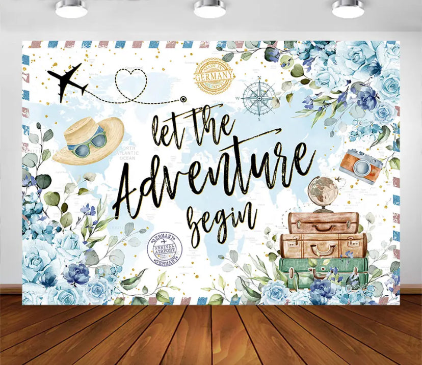 Adventures Backdrop (Material: Vinyl or Cotton)