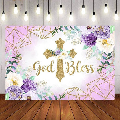 Purple Blessings Backdrop