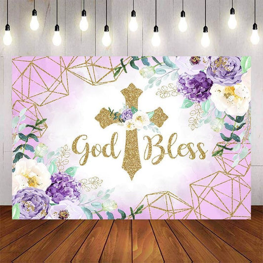 Purple Blessings Backdrop