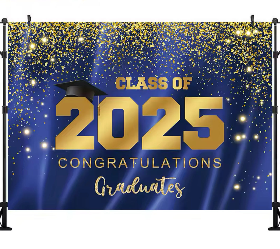 In Blue Graduation Backdrop (Material: Vinyl)