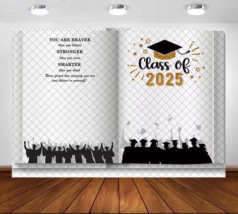 Graduation Book Backdrop (Material: Vinyl)