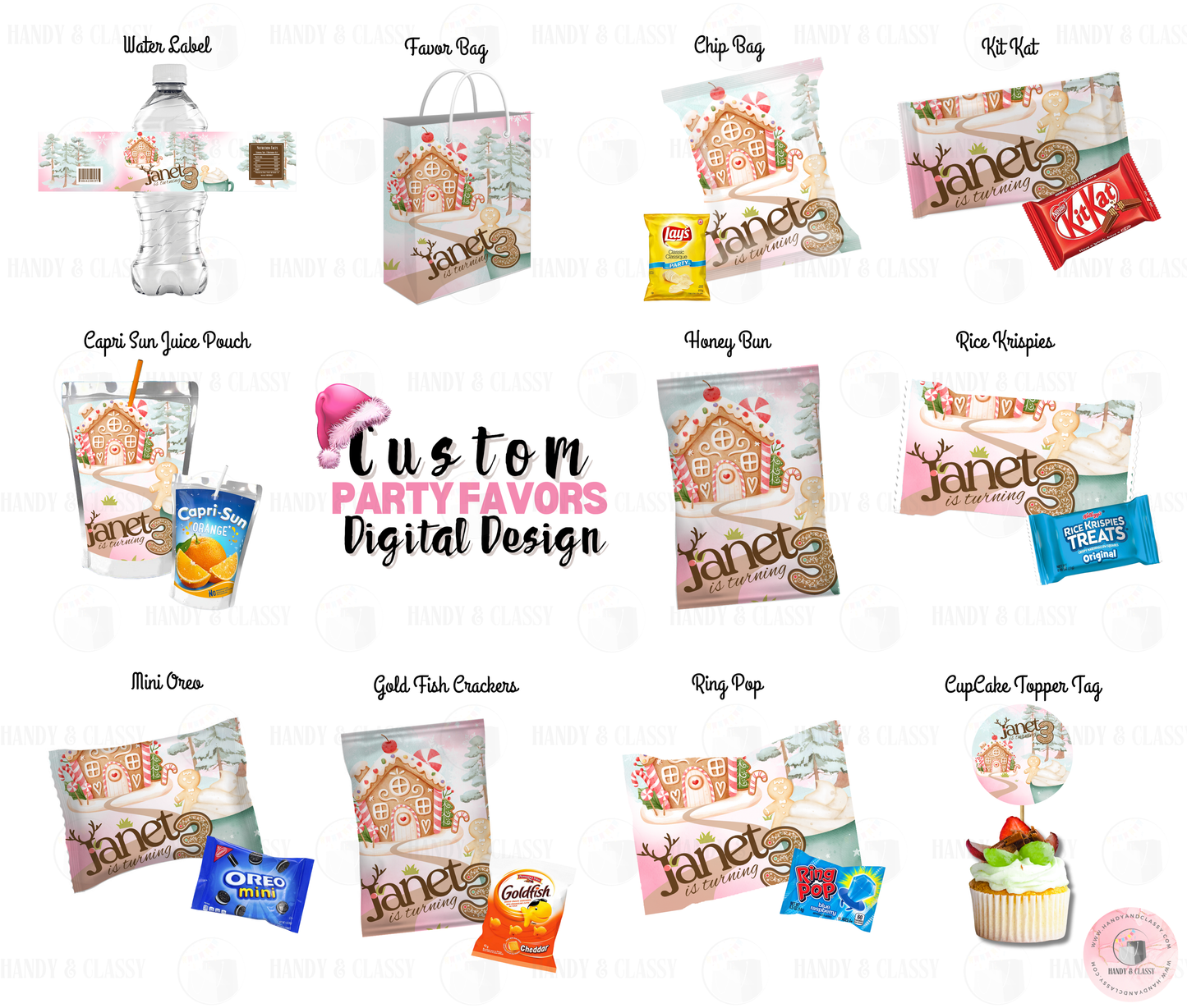 Custom Christmas Party Favor (Digital Design)
