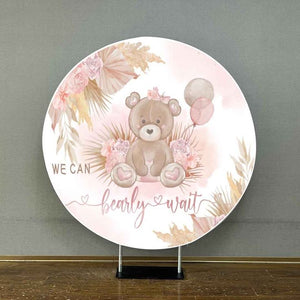 Cute Bear Round Cover (Material: Polyester)