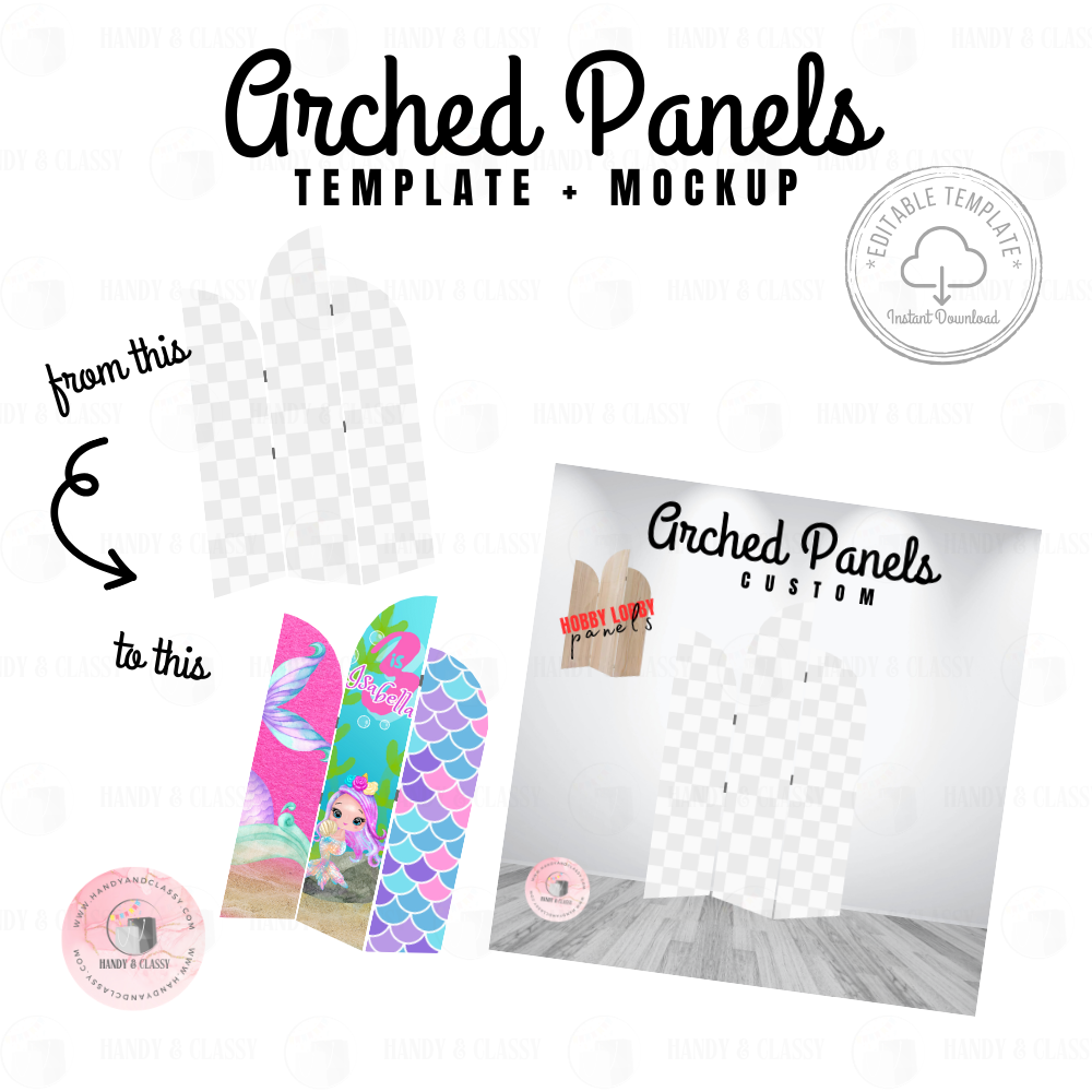 Arched Panels - HobbyLobby Template (Editable) – HandyandClassy