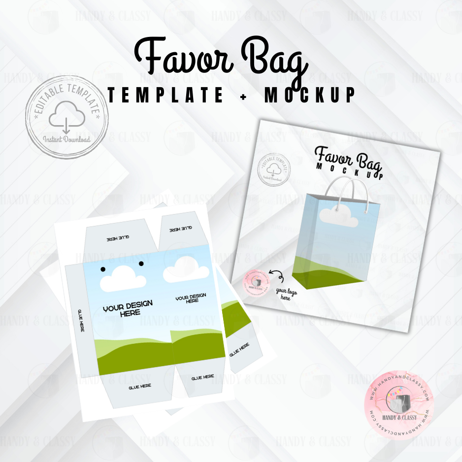 Favor Bag Template (Editable)