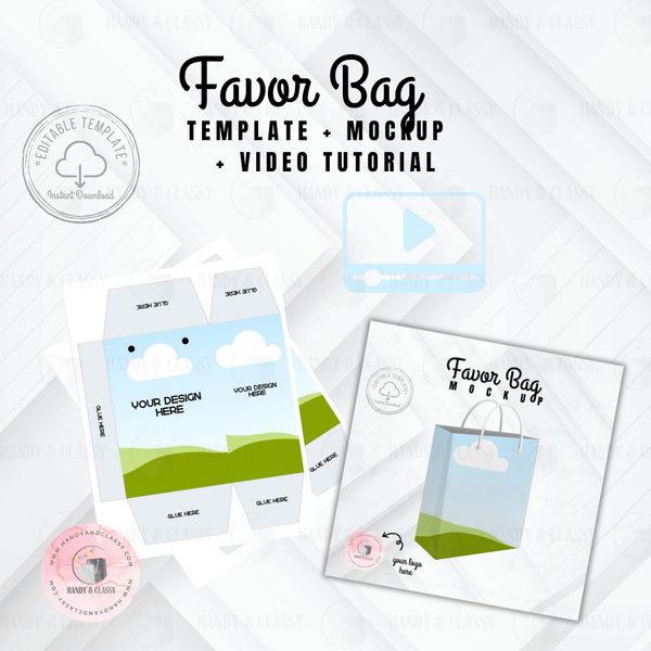 Favor Bag Template (Editable)