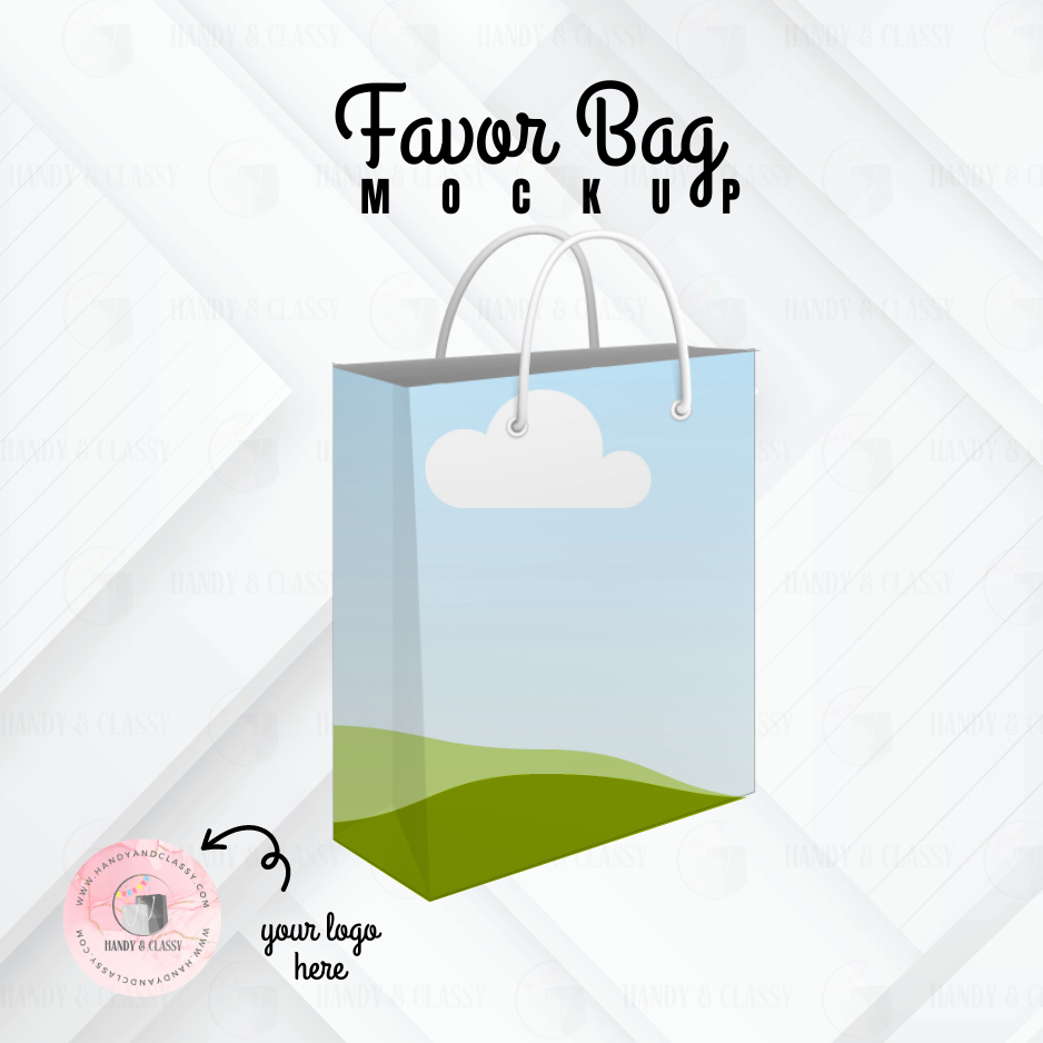 Favor Bag Template (Editable) – HandyandClassy, image size:938x938