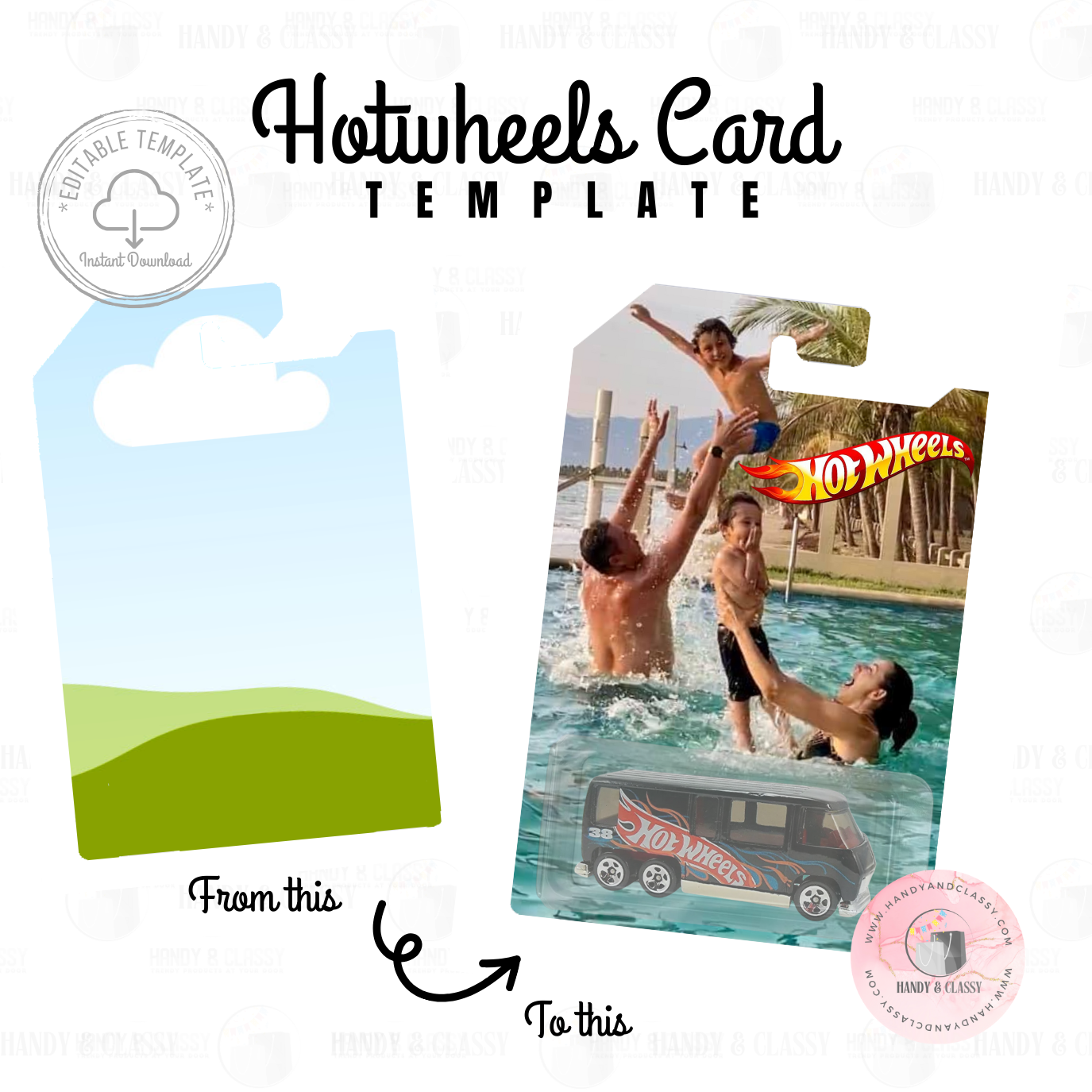 Hot Wheels Card Template (Editable) – HandyandClassy for Free Printable Hot Wheels Invitation Blank Template
