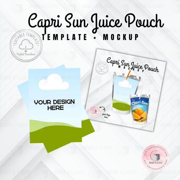 Juice Pouch Template (Editable)