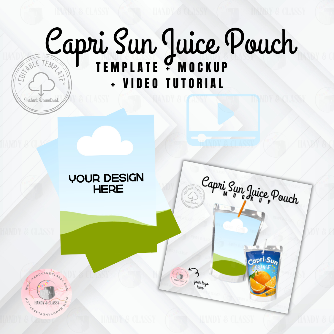 Juice Pouch Template (Editable)