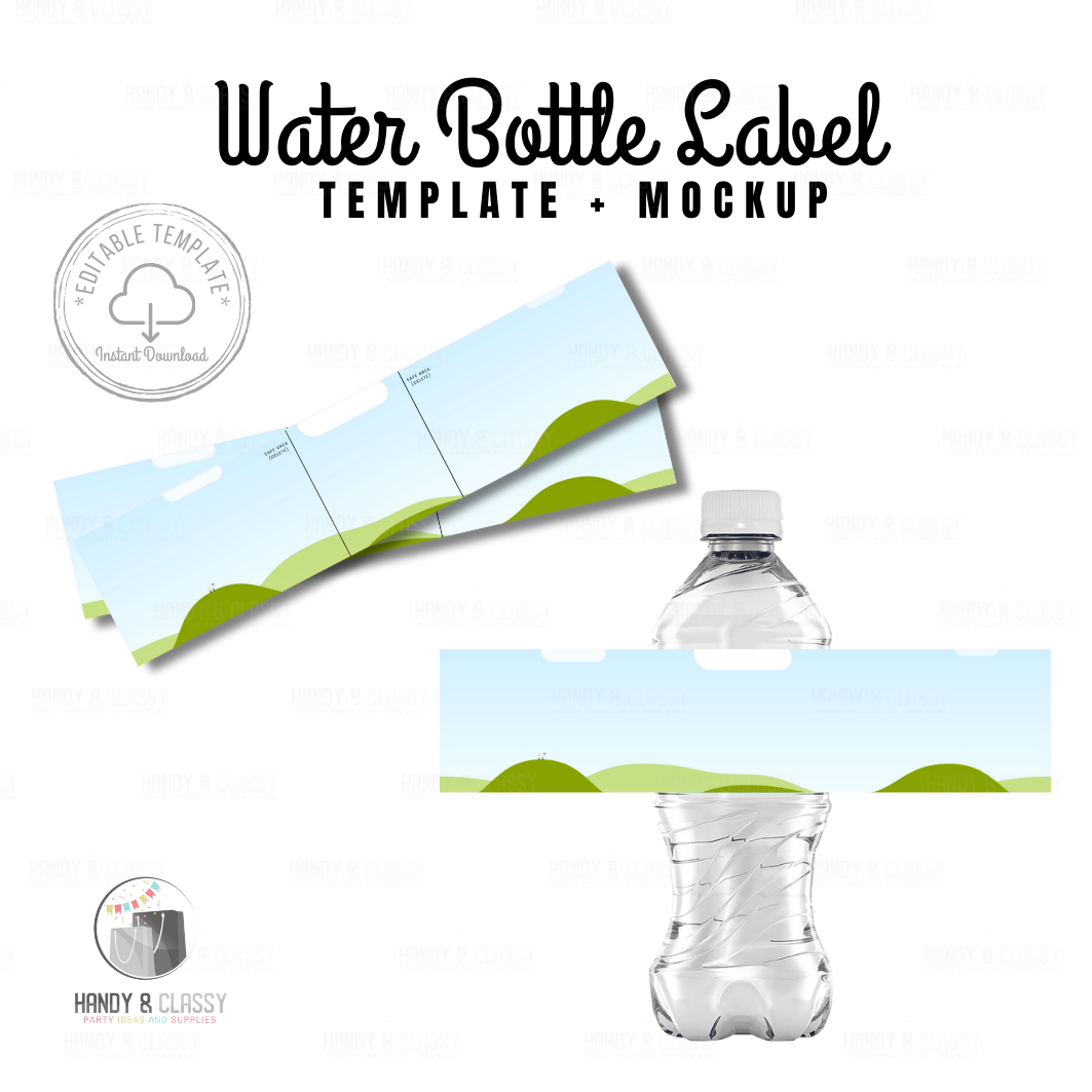 Water Bottle Template (Editable)