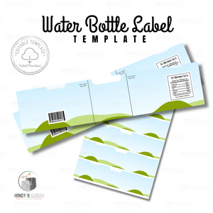 Water Bottle Template (Editable)