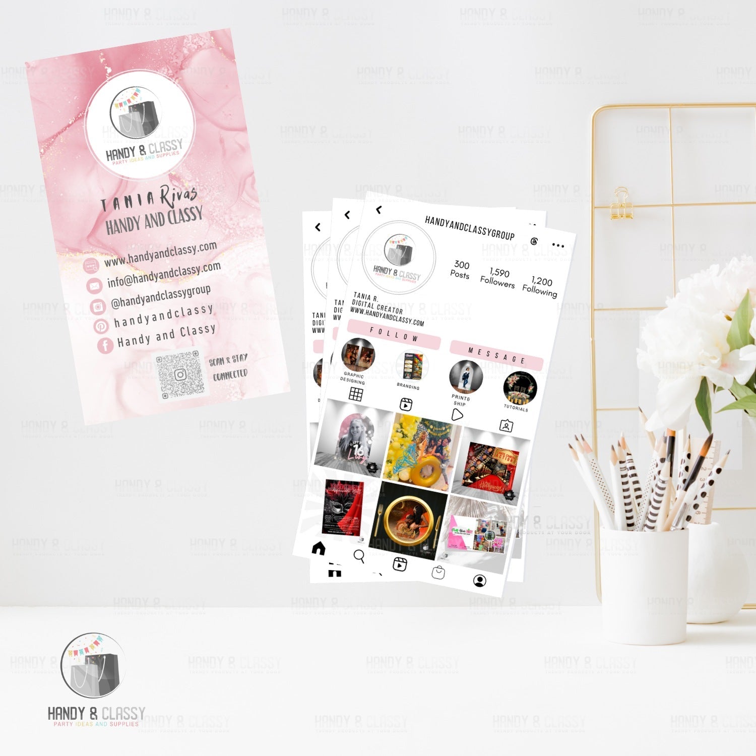 Custom Instagram Business Card (Digital Design)