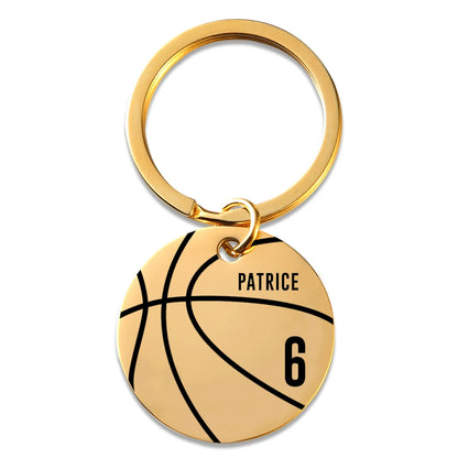 Personalized Basketball Engraved Keychain