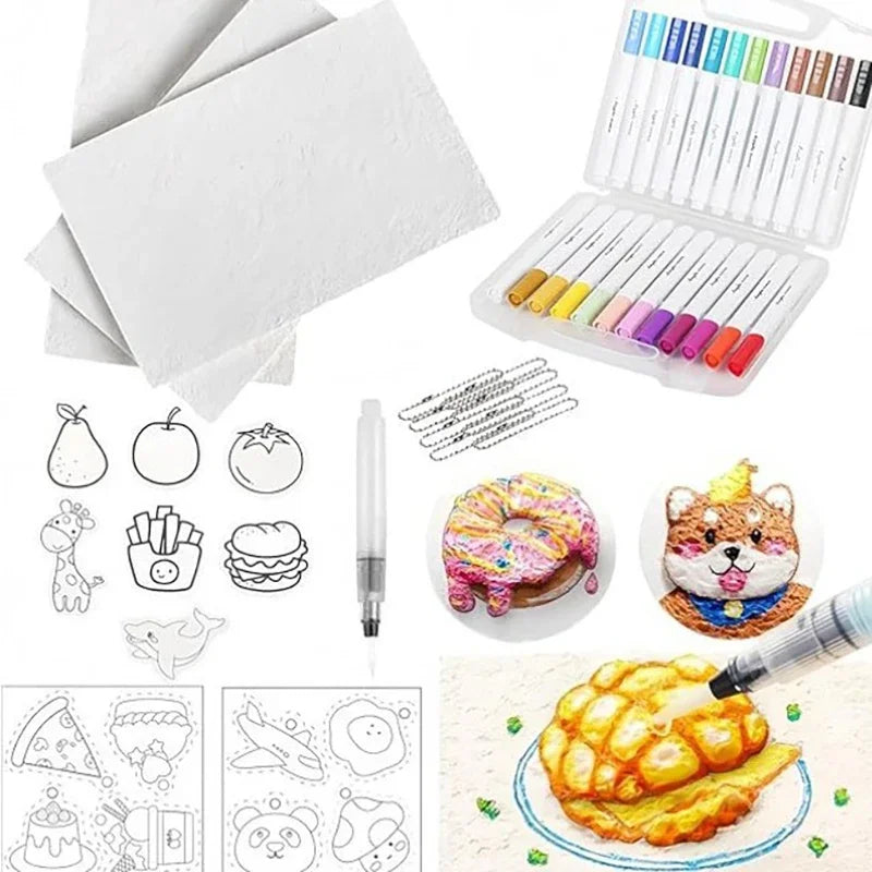3D Magic Puffy Foam Texture Painting Paper Kit