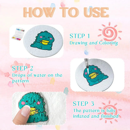 3D Magic Puffy Foam Texture Painting Paper