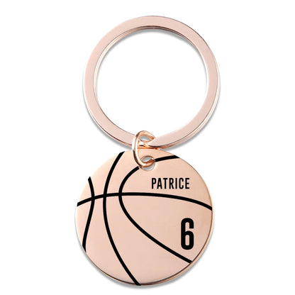 Personalized Basketball Engraved Keychain
