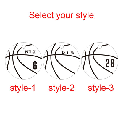 Personalized Basketball Engraved Keychain