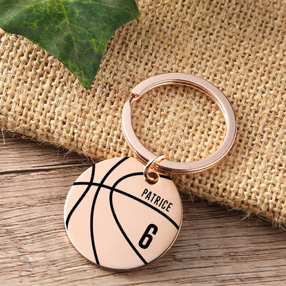 Personalized Basketball Engraved Keychain