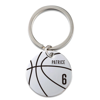 Personalized Basketball Engraved Keychain
