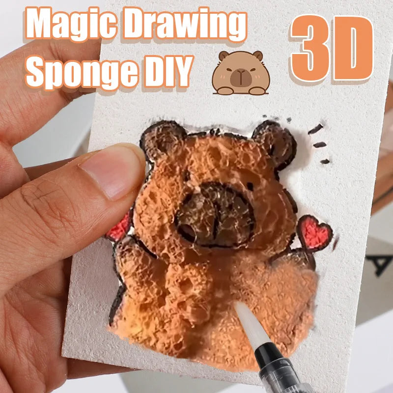 3D Magic Puffy Foam Texture Painting Paper