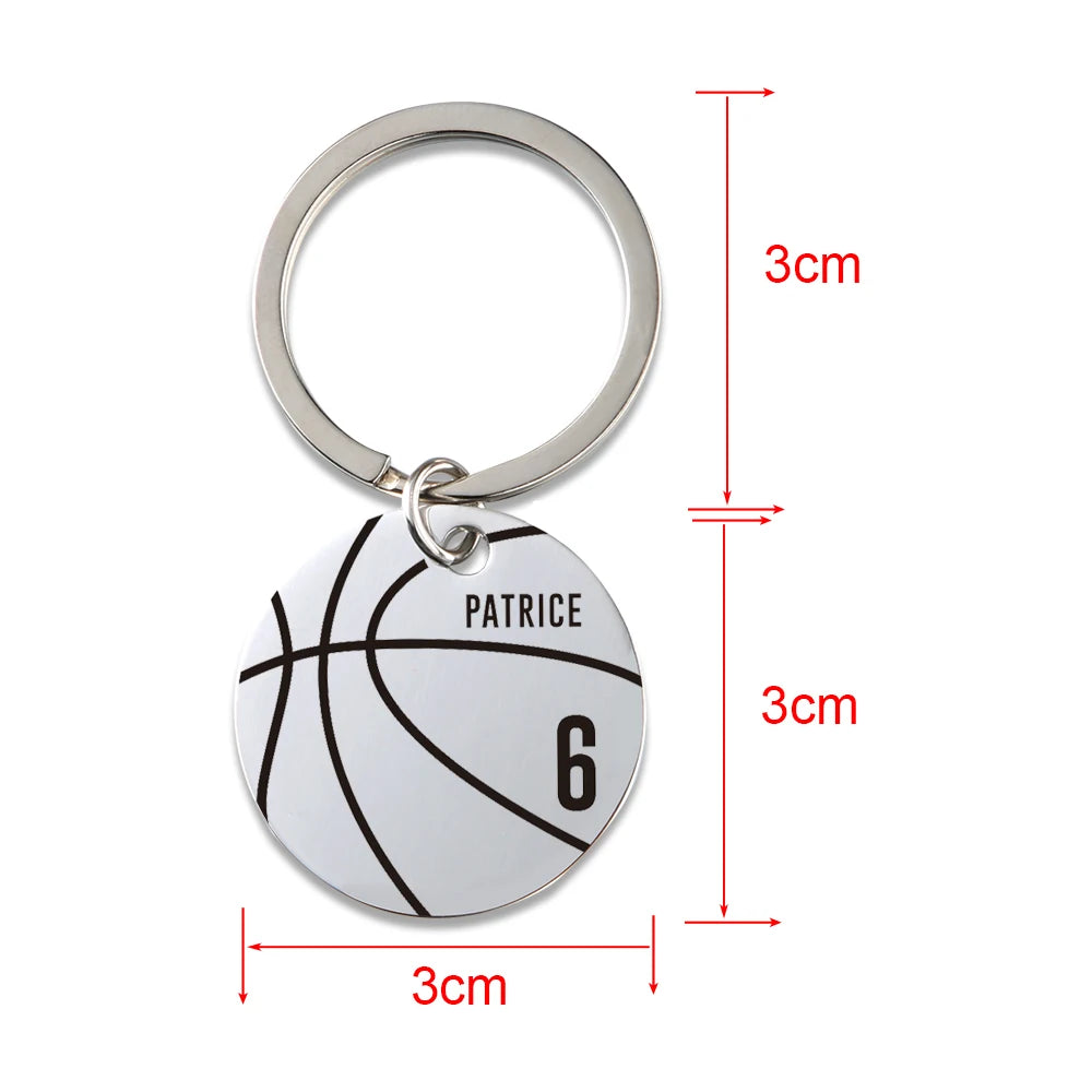 Personalized Basketball Engraved Keychain