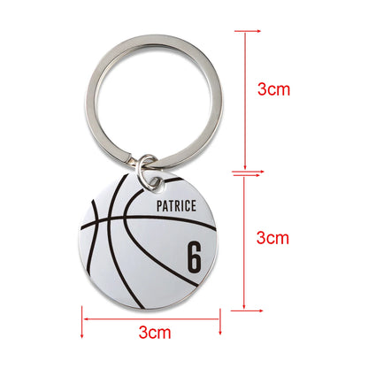 Personalized Basketball Engraved Keychain