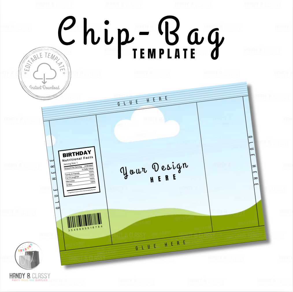 Chip-bag Template (Editable)